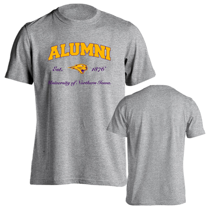 University of Northern Iowa Panthers Alumni Grad Logo Short Sleeve T-shirt Tee