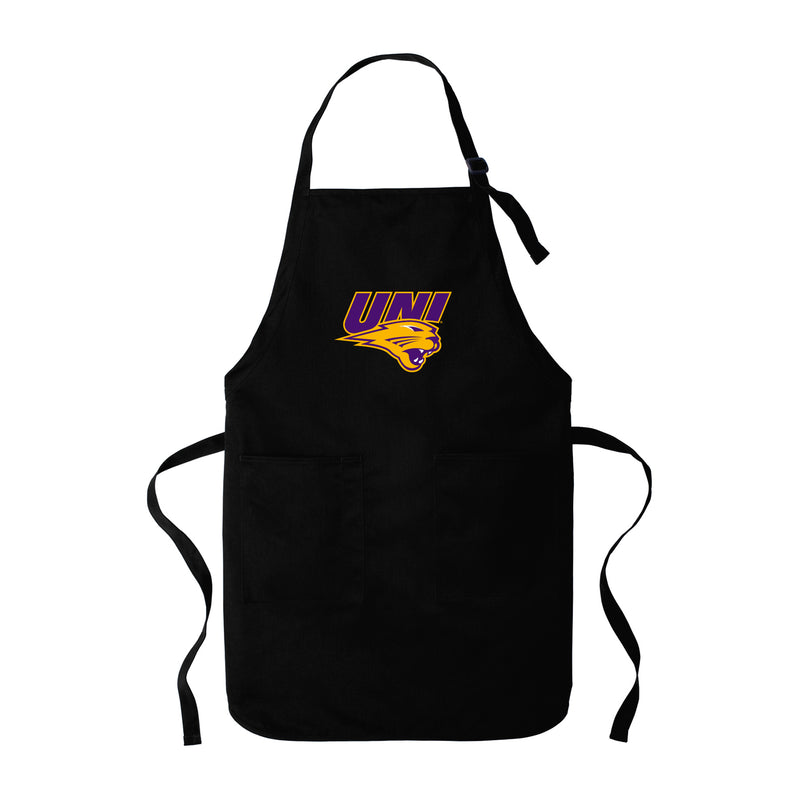 University of Northern Iowa Panthers Text With School Mascot Logo Apron