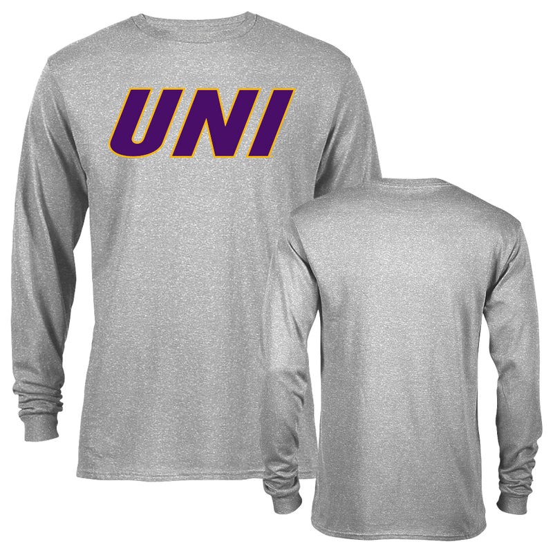 University of Northern Iowa Panthers School Text Name Long Sleeve T-shirt Tee