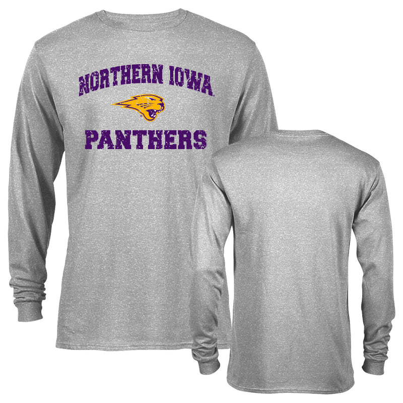 University of Northern Iowa Distressed Retro Logo Mascot Long Sleeve T-shirt