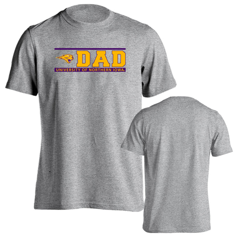 University of Northern Iowa Dad Father Parent Logo Short Sleeve T-shirt Tee