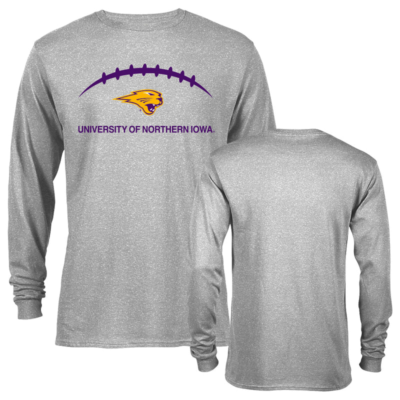 University of Northern Iowa Football Laces Out Logo Long Sleeve T-shirt Tee