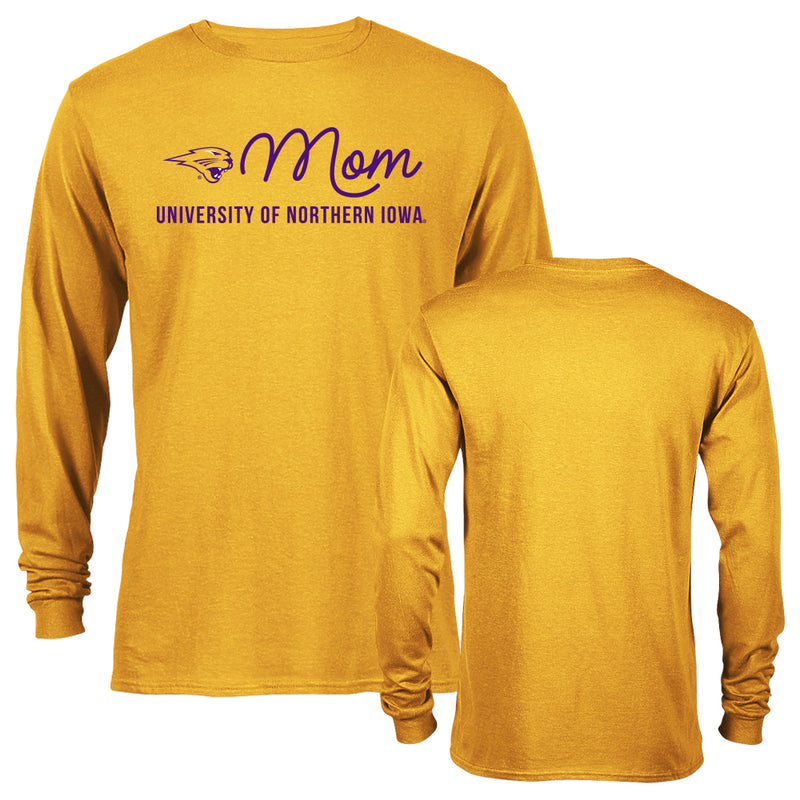 University of Northern Iowa Mom Mother Parent Logo Long Sleeve T-shirt Tee