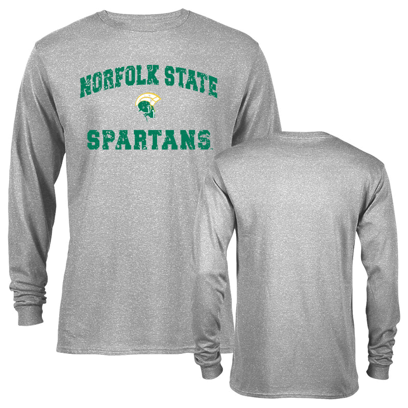 Norfolk State University Spartans Distressed Retro Logo Long Sleeve T-Shirt