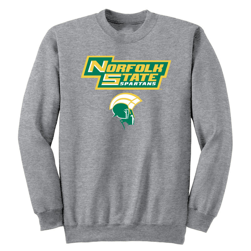 Norfolk State University Spartans School Text and Mascot Adult Crewneck Sweatshirt