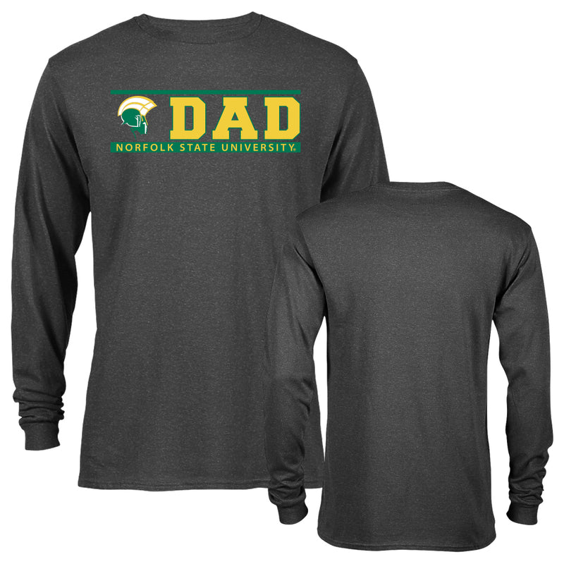 Norfolk State University Spartans Dad Father Parent Logo Long Sleeve T-Shirt