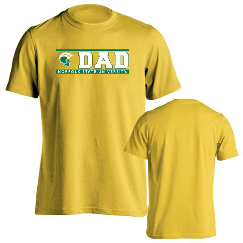 Norfolk State University Spartans Dad Father Parent Logo Short Sleeve T-Shirt