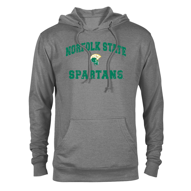 Norfolk State University Spartans Distressed Retro Logo Hoodie Sweatshirt