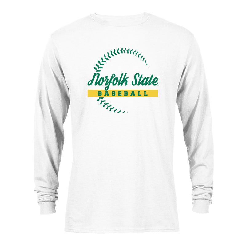 Norfolk State University Spartans Baseball Seams Long Sleeve T-Shirt