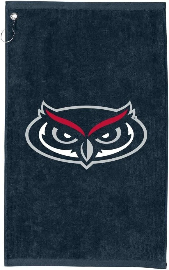 Florida Atlantic University Owls FAU Owls Golf Towel With Logo