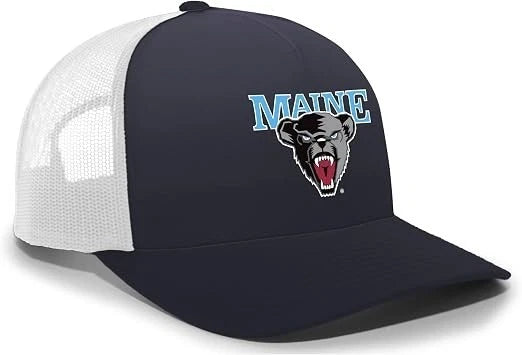 University of Maine Black Bears Officially Licensed Collegiate NCAA 5 Panel Trucker Hat