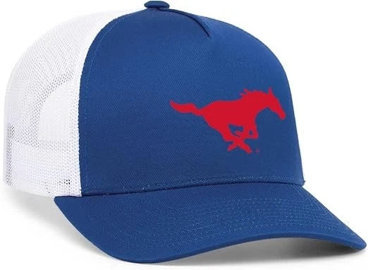 SMU Mustangs Officially Licensed Collegiate NCAA 5 Panel Trucker Hat