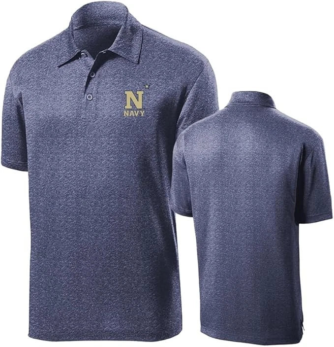 United States Naval Academy Midshipmen Team Spirit Lightweight Moisture-Wicking Breathable Performance Golf Polo