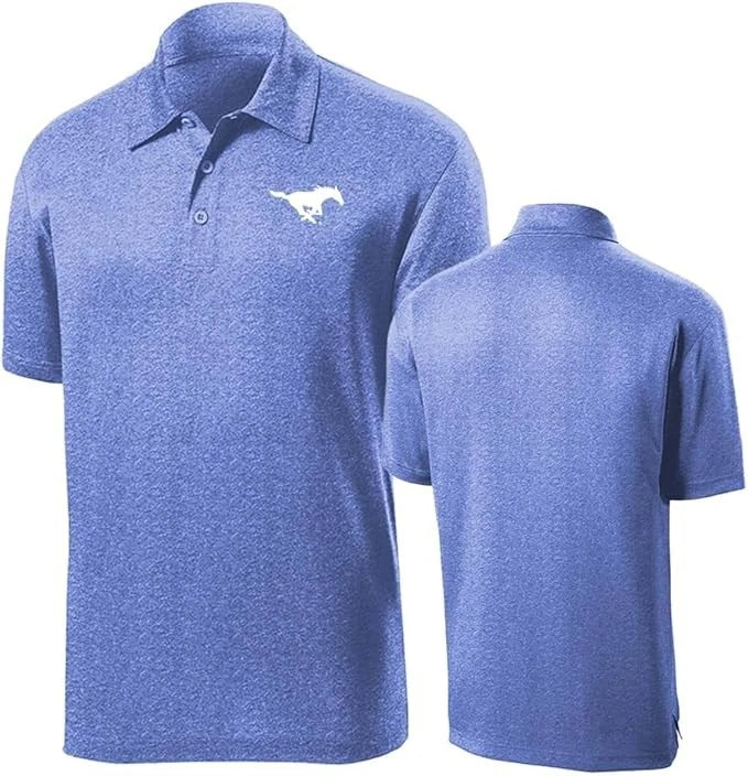 Southern Methodist University Mustangs Team Spirit Lightweight Moisture-Wicking Breathable Performance Golf Polo