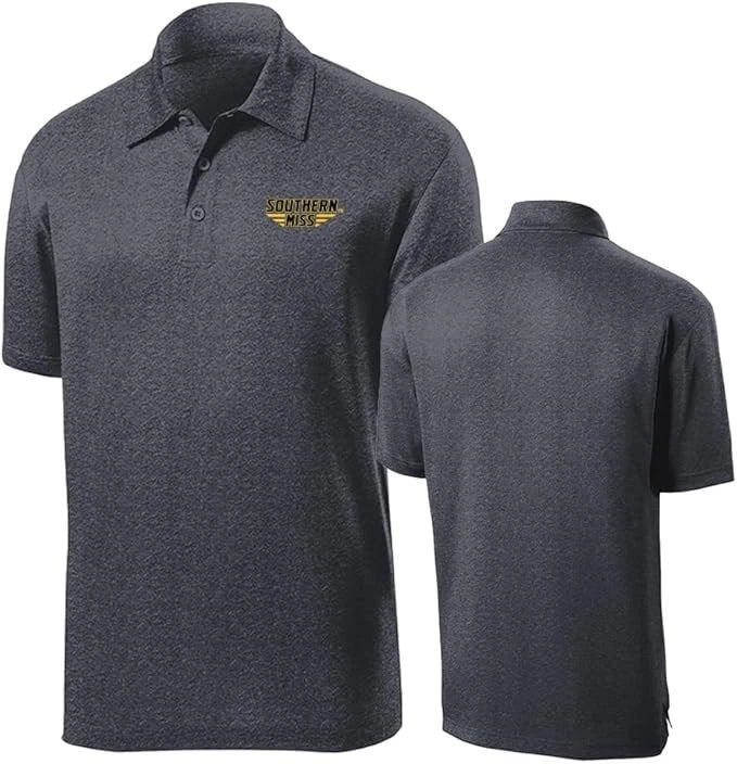 Southern Miss Golden Eagles Team Spirit Lightweight Moisture-Wicking Breathable Performance Golf Polo