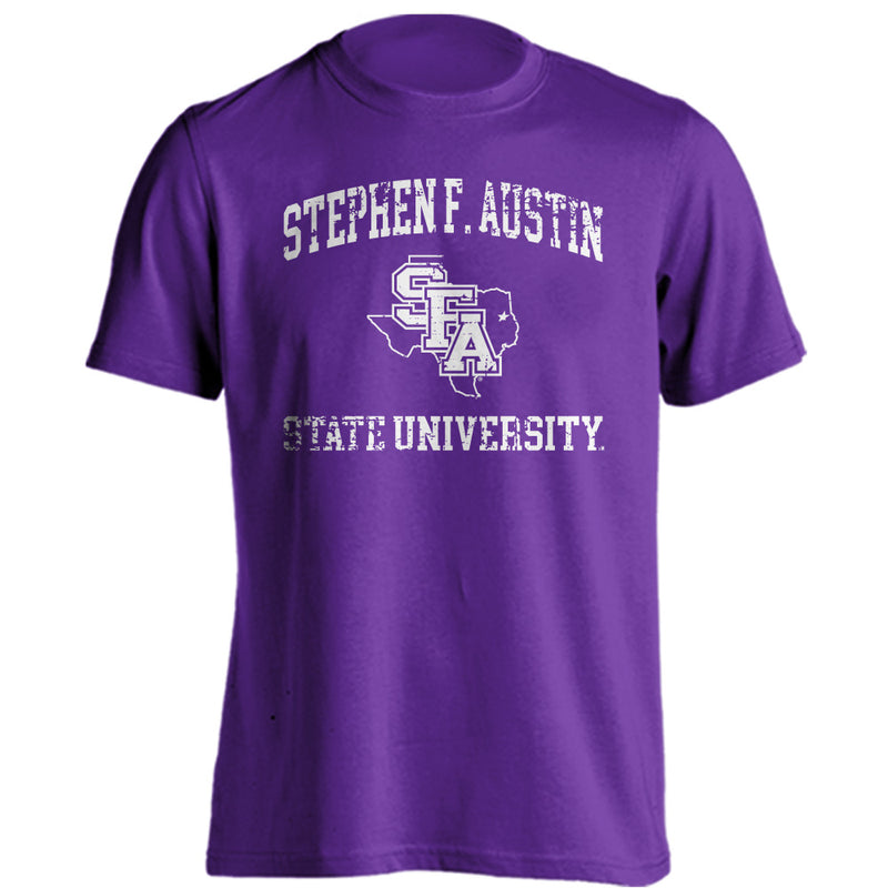 Stephen F. Austin State University Lumberjacks Distressed Retro Logo Mascot Short Sleeve T-shirt