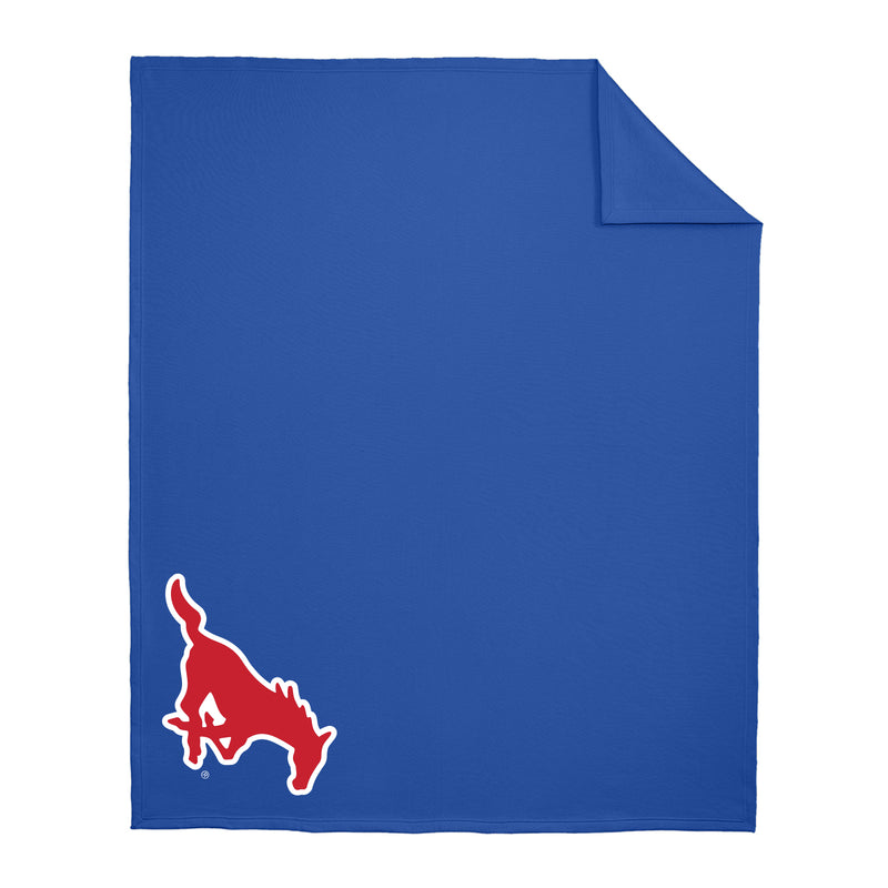 SMU Mustangs Prime Logo Comfortable Stadium Fleece Throw Blanket 50x60