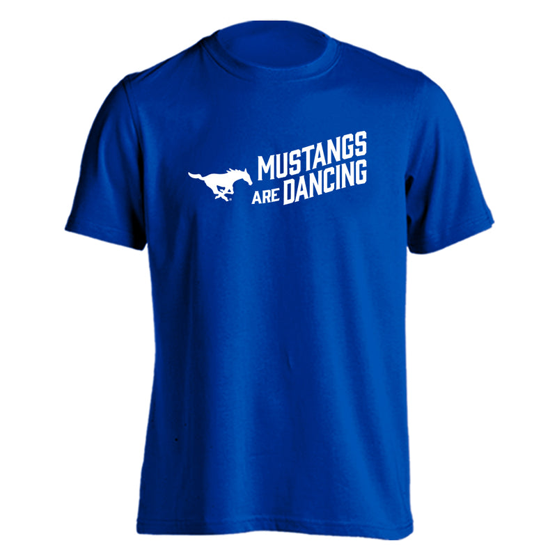 SMU Mustangs "Mustangs Are Dancing" Basketball Short Sleeve T-Shirt Tee