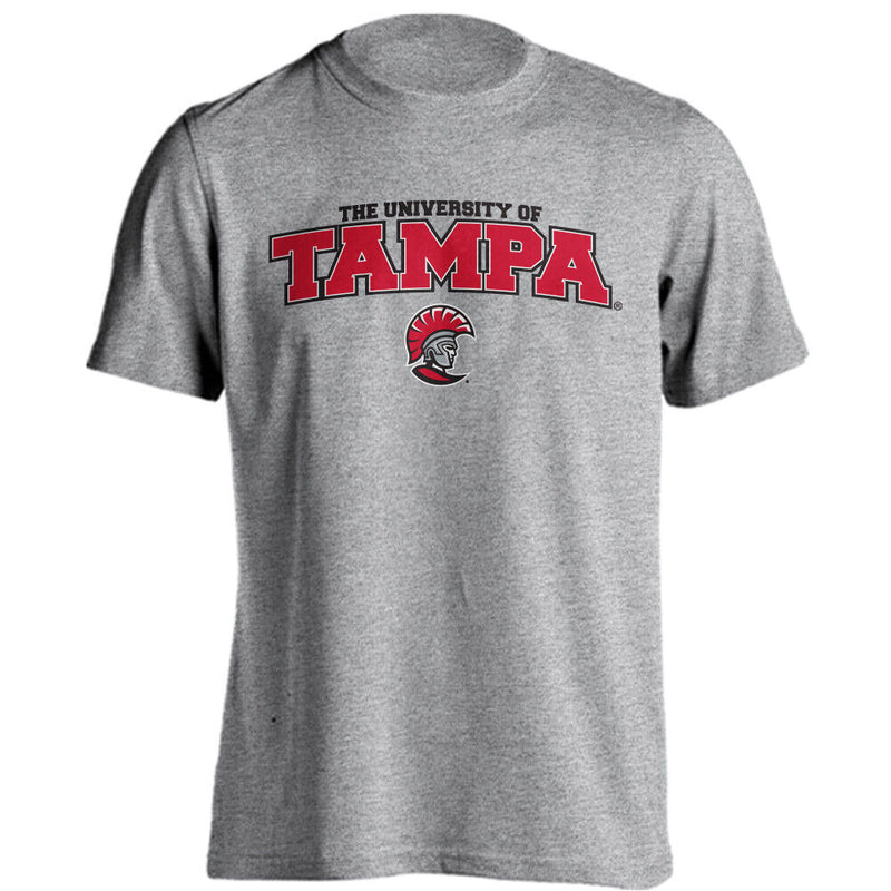 University of Tampa Spartans Arched Text With Logo Short Sleeve Tee T-Shirt
