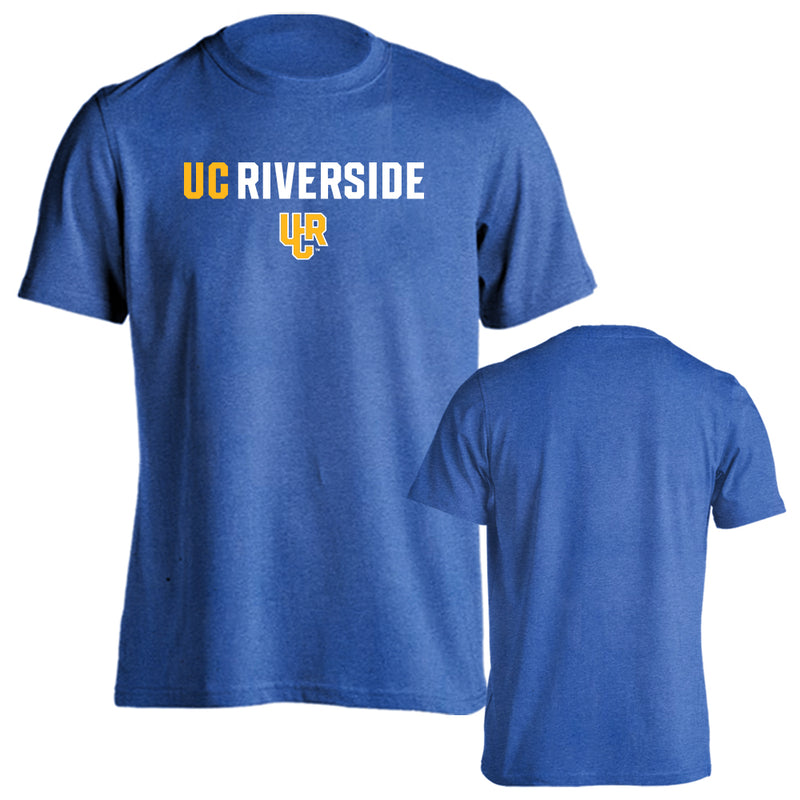 University of California Riverside School Text and Logo Short Sleeve T-Shirt