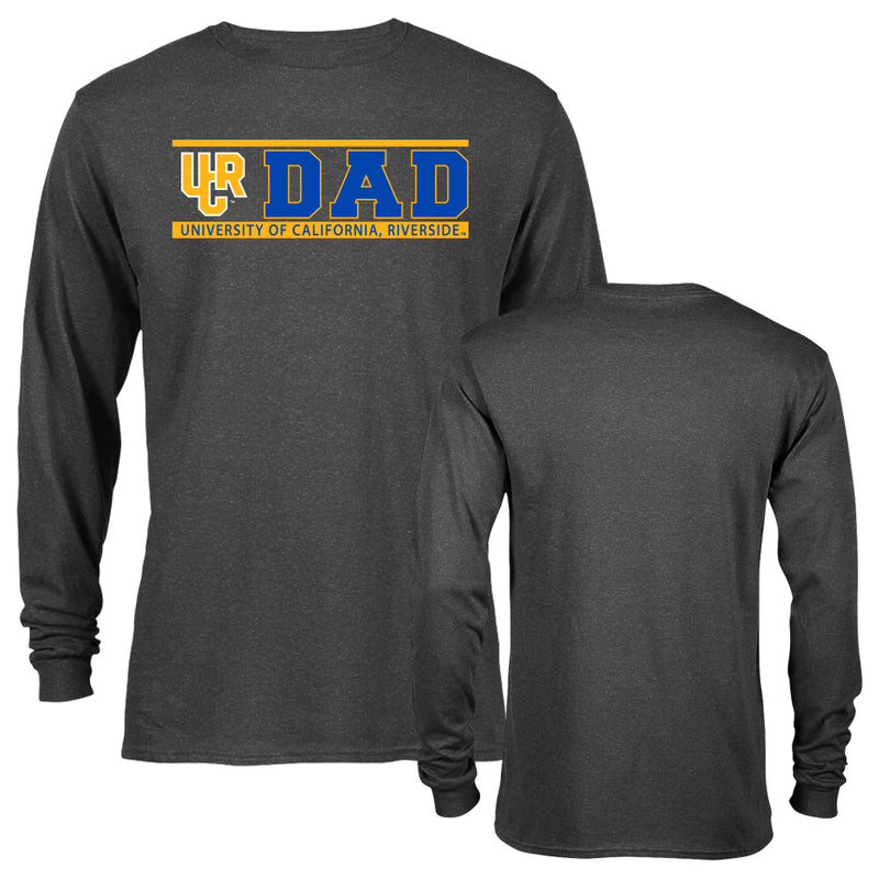 University of California Riverside Highlanders Dad Logo Long Sleeve T-Shirt