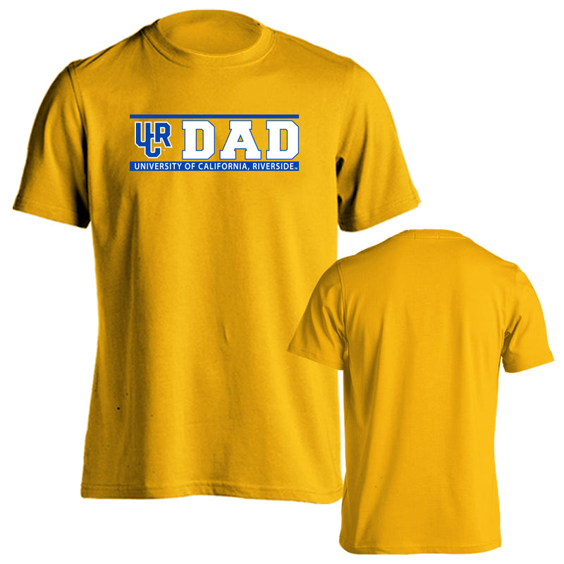 University of California Riverside Highlanders Dad Logo Short Sleeve T-Shirt