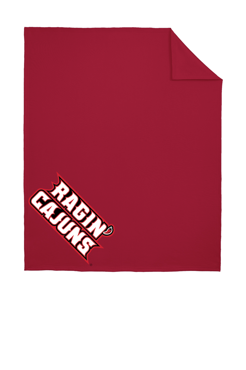 Louisiana Lafayette Ragin' Cajuns Prime Logo Comfortable Stadium Fleece Throw Blanket 50x60