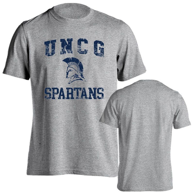 University of North Carolina Greensboro Spartans Retro Distressed Logo T-shirt