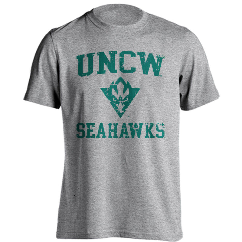 University of North Carolina Wilmington Distressed Retro Logo Short Sleeve T-shirt