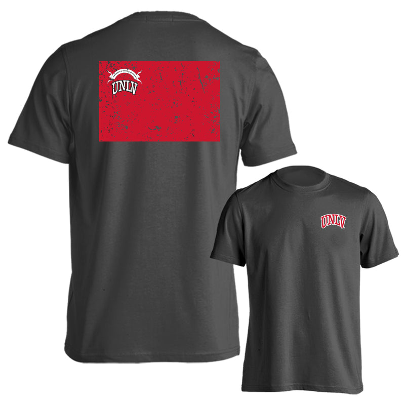 University of Nevada - Las Vegas UNLV Rebels School Flag Logo Short Sleeve T-Shirt