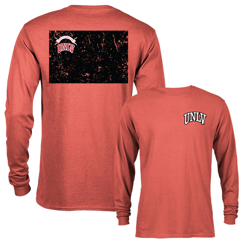 University of Nevada - Las Vegas UNLV Rebels School Flag Logo Long Sleeve T-Shirt