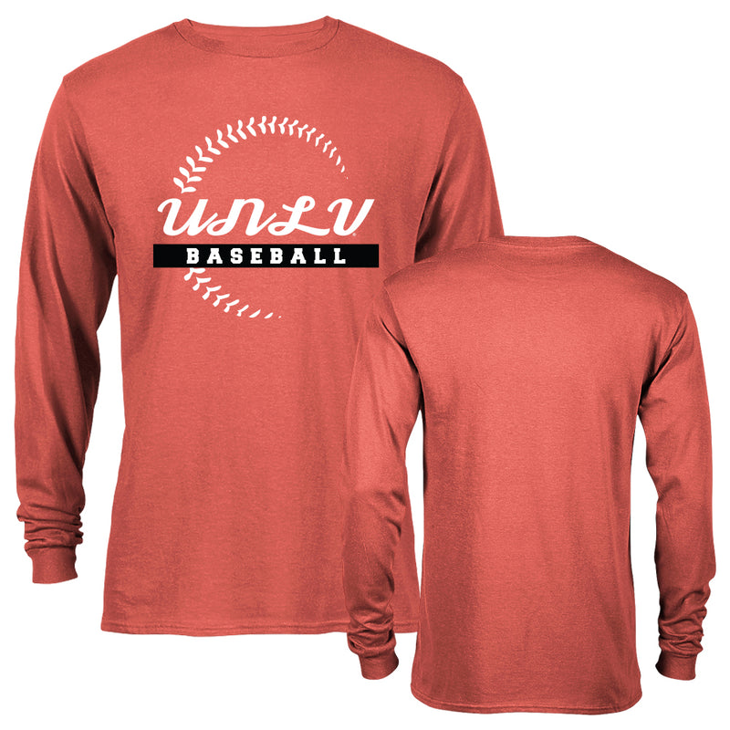 University of Nevada - Las Vegas UNLV Rebels Baseball Seams Long Sleeve T-Shirt