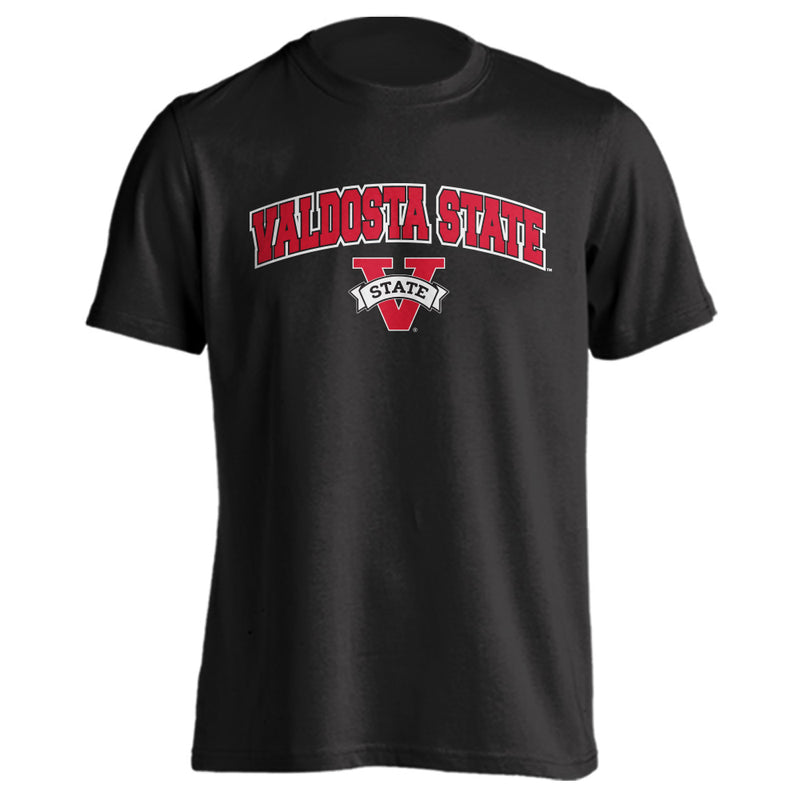 Valdosta State University VSU Blazers Arch Text with Logo Short Sleeve T-Shirt