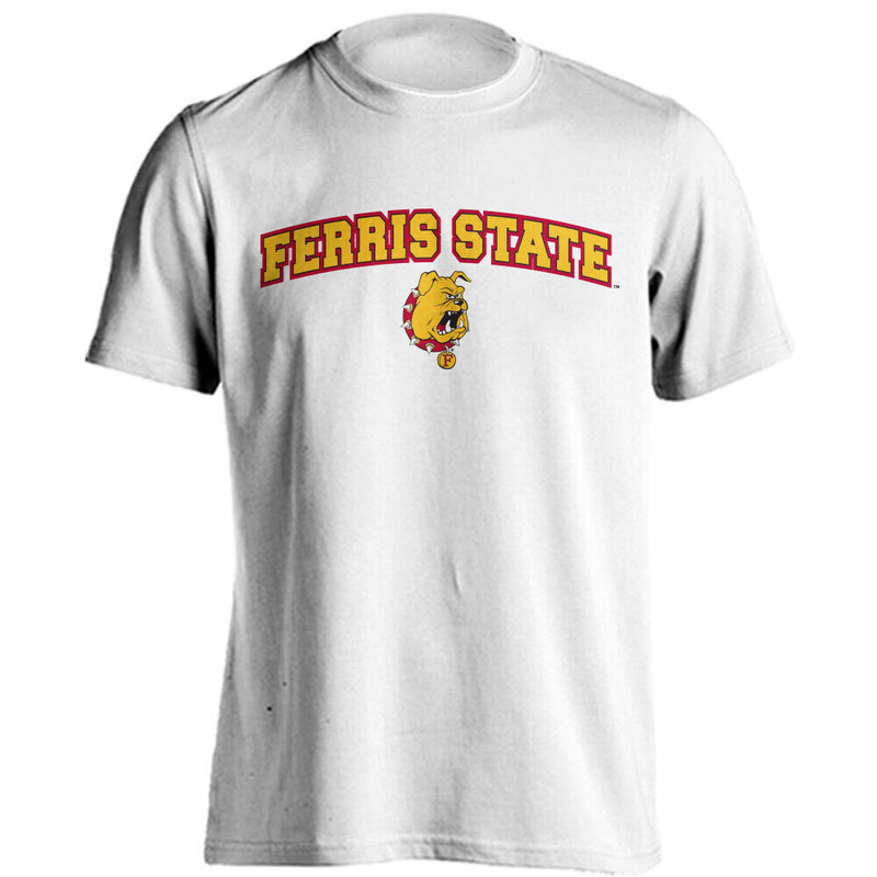 Ferris State University Bulldogs FSU Arch Text with Mascot Short Sleeve T-Shirt