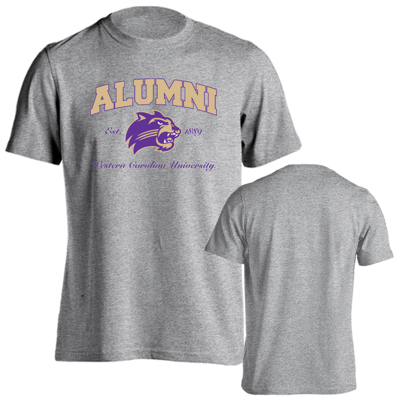 Western Carolina University Catamounts WCU Alumni Logo Short Sleeve T-shirt Tee