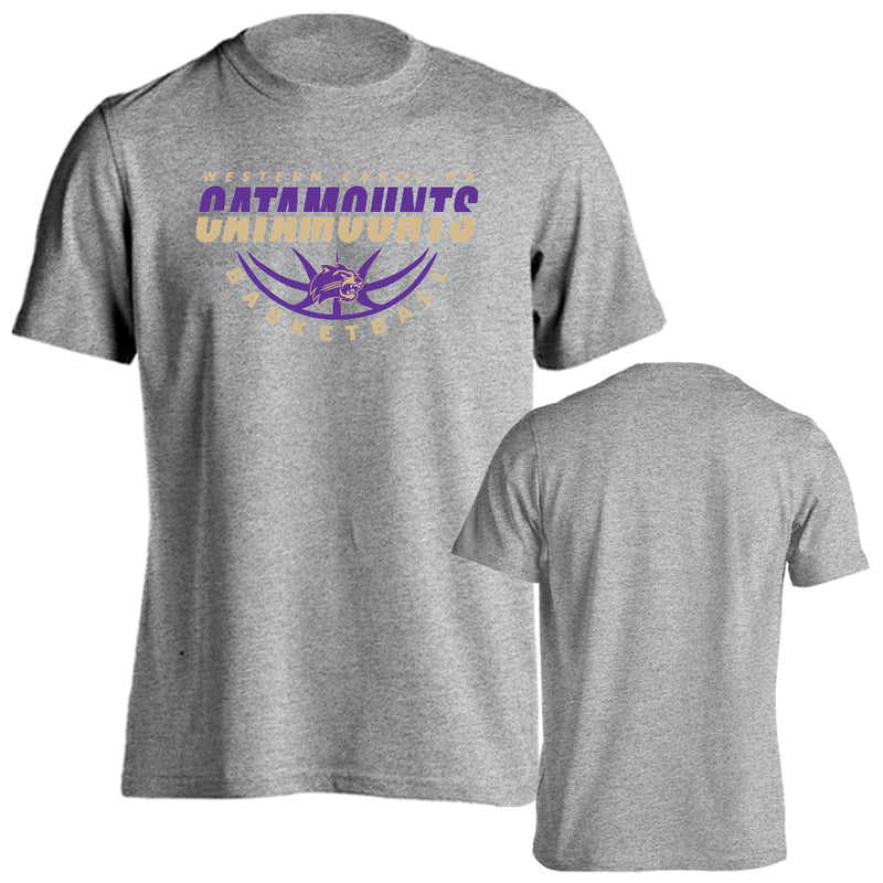 Western Carolina University WCU Basketball Laces Logo Short Sleeve T-shirt Tee