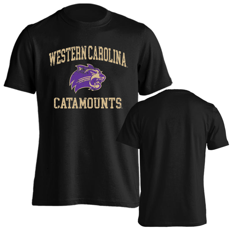 Western Carolina University Distressed Retro Logo Mascot Short Sleeve T-shirt