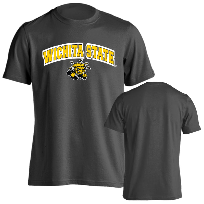 Wichita State University Shockers Arch Text Block A Logo Short Sleeve T-Shirt