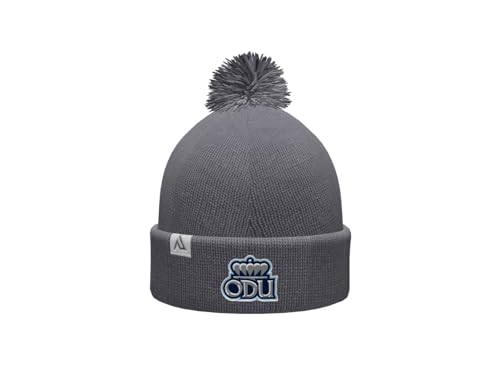 Old Dominion University ODU Monarchs Prime Cuffed Fold Over Pom Pom Winter Knit Hat Beanie Alternate