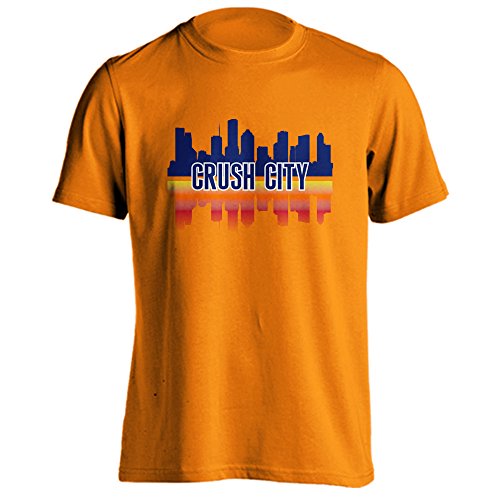 Houston Crush City Baseball Skyline Adult Short Sleeve T-Shirt
