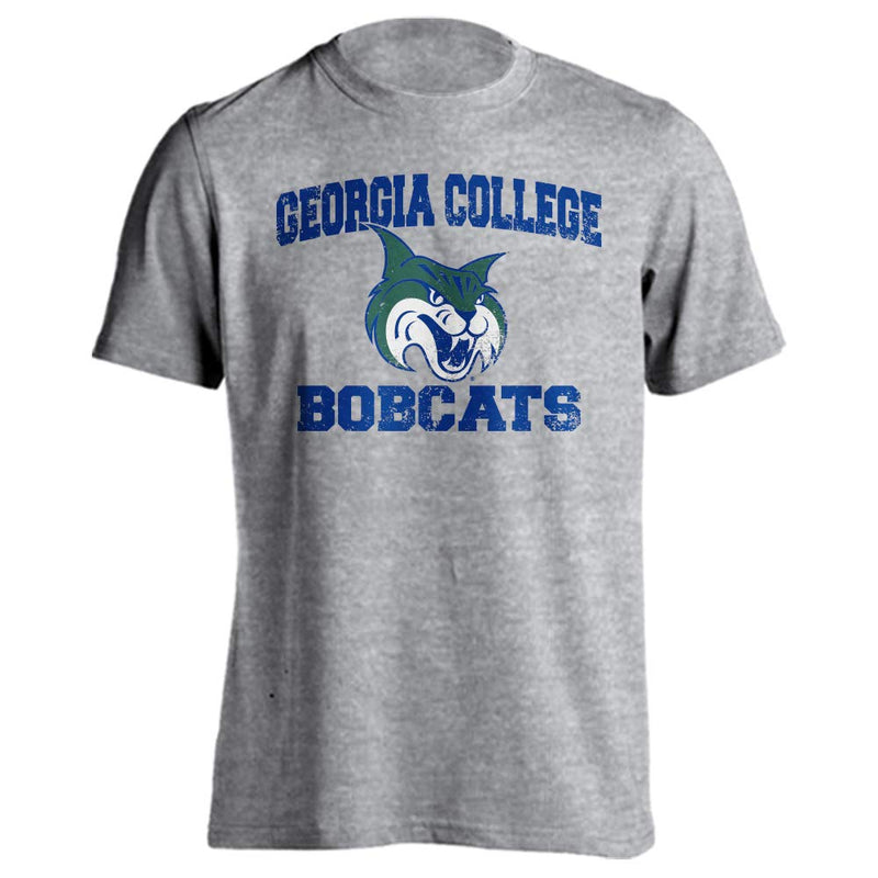 Georgia College GCSU Bobcats Distressed Retro Short Sleeve T-Shirt