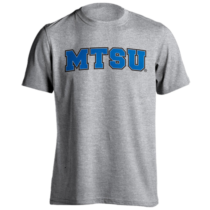 Middle Tennessee State University Blue Raiders Classic Arch Basic Short Sleeve T-shirt