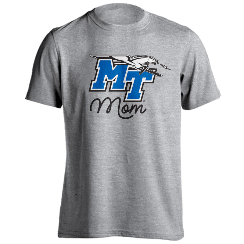 Middle Tennessee State University Blue Raiders Proud Parent Mom Short Sleeve T-shirt