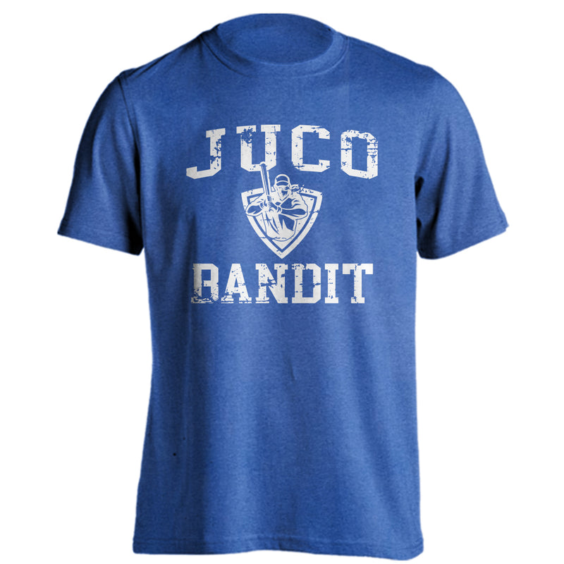 JUCO Bandit Junior College Baseball Distressed Retro Short Sleeve T-Shirt