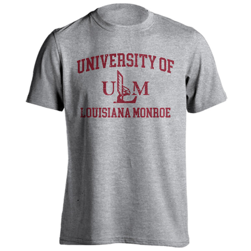ULM Warhawks Distressed Retro Short Sleeve T-shirt