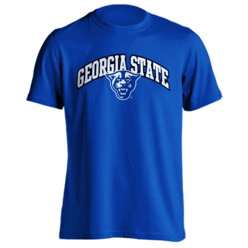 Georgia State University GSU Panthers Arch Text with Mascot Short Sleeve T-Shirt