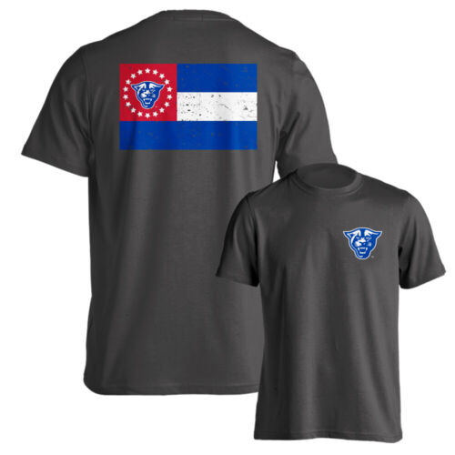 Georgia State University GSU Panthers State Flag w/ Mascot Short Sleeve T-Shirt