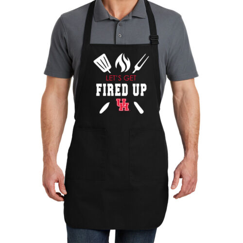 University of Houston Cougars Text With Mascot Grilling Apron