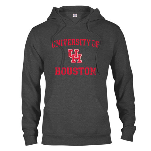 University of Houston Cougars Distressed Retro Logo Hoodie Hooded Sweatshirt