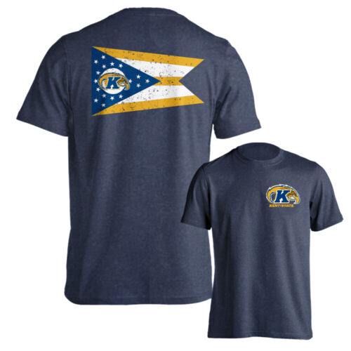 Kent State University Golden Flashes State Flag Logo Tee Short Sleeve T-Shirt